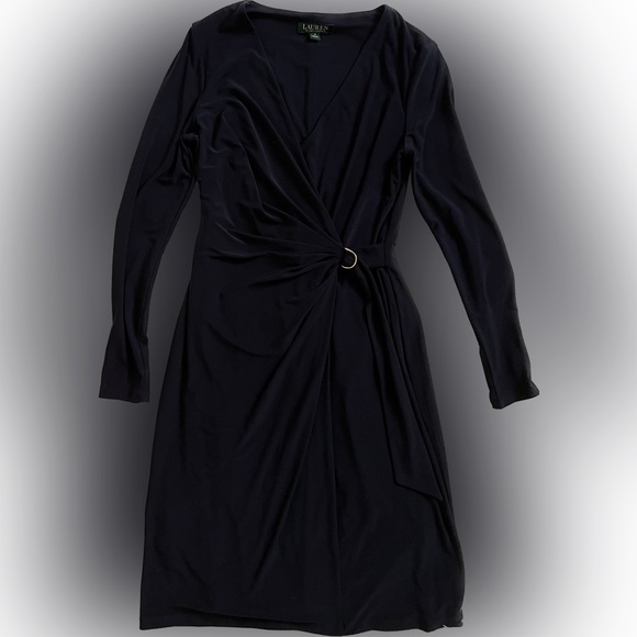 Lauren Ralph Lauren Dresses & Skirts - Ralph Lauren navy dress with gold buckle